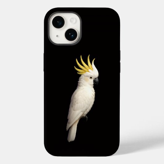 Coques Case-Mate iPhone Black 4 Luxe iPhone 14 Case-Mate, Crested Cockatoo (Verso)