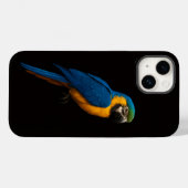 Coques Case-Mate iPhone Black 4 Luxe iPhone 14 Mate, Blue Yellow Macaw (Verso (horizontal))