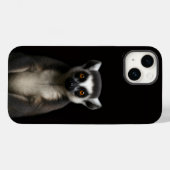 Coques Case-Mate iPhone Black 4 Luxe iPhone 14 Mate, Gentle Lemur (Verso (horizontal))