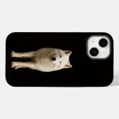 Coques Case-Mate iPhone Black 4 Luxe iPhone 14 Mate, Ivory Arctic Wolf (Verso (horizontal))
