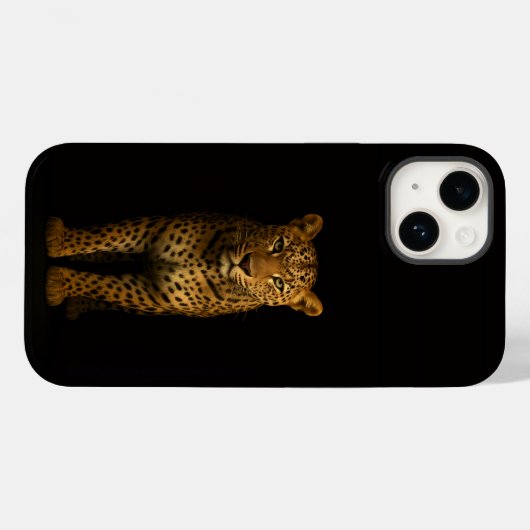 Coques Case-Mate iPhone Black 4 Luxe iPhone 14 Mate, Majestic Leopard (Verso (horizontal))