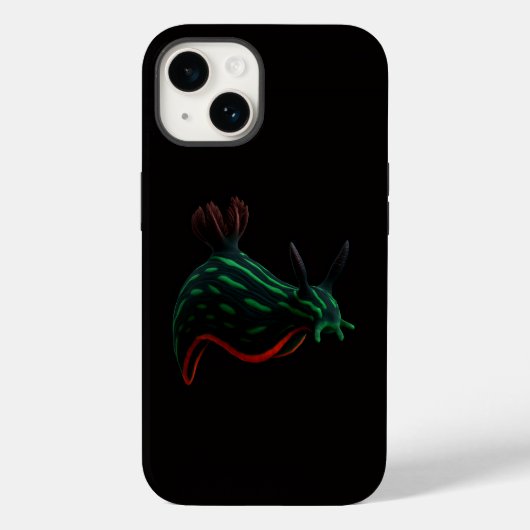 Coques Case-Mate iPhone Black 4 Luxe iPhone 14 Mate, Neon Sea Slug (Verso)