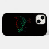 Coques Case-Mate iPhone Black 4 Luxe iPhone 14 Mate, Neon Sea Slug (Verso (horizontal))