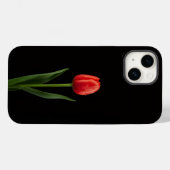 Coques Case-Mate iPhone Black 4 Luxe iPhone 14 Mate, Ruby Red Tulip (Verso (horizontal))