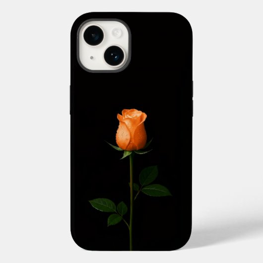 Coques Case-Mate iPhone Black 4 Luxe iPhone 14 Mate, Sunset Orange Rose (Verso)
