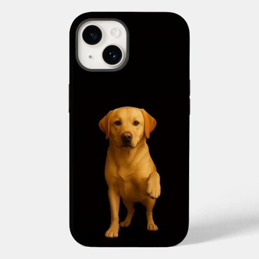 Coques Case-Mate iPhone Black 4 Luxe iPhone 14 Mate, Tender Labrador (Verso)