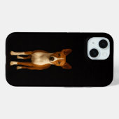 Coques Case-Mate iPhone Black 4 Luxe iPhone 15 Case, Classy Basenji Dog (Verso (horizontal))