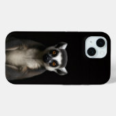 Coques Case-Mate iPhone Black 4 Luxe iPhone 15 Case, Gentle Lemur (Verso (horizontal))