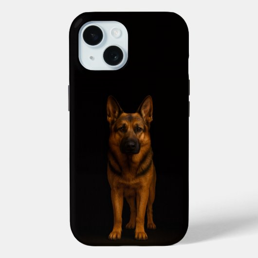 Coques Case-Mate iPhone Black 4 Luxe iPhone 15 Case, German Shepherd Dog (Verso)