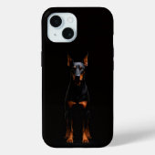 Coques Case-Mate iPhone Black 4 Luxe iPhone 15 Case, Guardian Doberman (Verso)