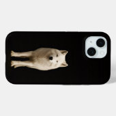 Coques Case-Mate iPhone Black 4 Luxe iPhone 15 Case, Ivory Arctic Wolf (Verso (horizontal))