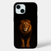 Coques Case-Mate iPhone Black 4 Luxe iPhone 15 Case, Majestic Lion (Verso)
