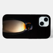 Coques Case-Mate iPhone Black 4 Luxe iPhone 15 Coque, Empereur Penguin (Verso (horizontal))