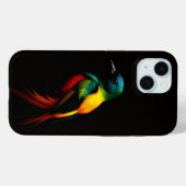 Coques Case-Mate iPhone Black 4 Luxe iPhone 15 Coque-Mate, Rainbow Bird (Verso (horizontal))