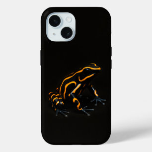 Coque Pour iPhone 15 Black 4 Luxe iPhone 15 Mate, Black Orange Frog
