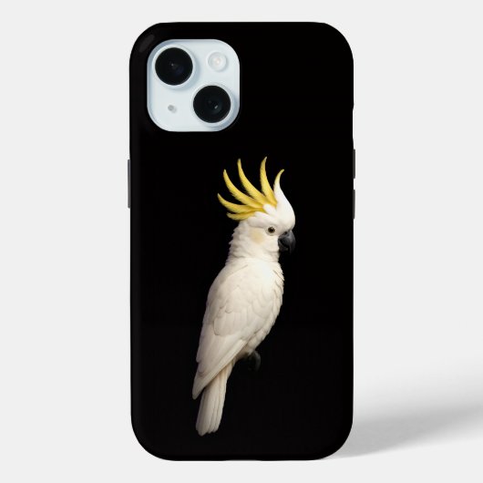 Coques Case-Mate iPhone Black 4 Luxe iPhone 15 Mate, Crested Cockatoo (Verso)