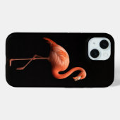 Coques Case-Mate iPhone Black 4 Luxe iPhone 15 Mate, Flamant rose rose (Verso (horizontal))