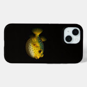 Coques Case-Mate iPhone Black 4 Luxe iPhone 15 Mate, Poisson-lune jaune (Verso (horizontal))