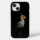 Coques Case-Mate iPhone Black 4 Luxe iPhone 15 Mate, Secretarybird (Verso)