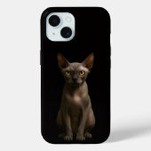 Coques Case-Mate iPhone Black 4 Luxe iPhone 15 Mate, Sphynx Cat (Verso)