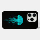 Coques Case-Mate iPhone Black 4 Luxe iPhone 15 Pro Mate, Green Jellyfish (Verso (horizontal))