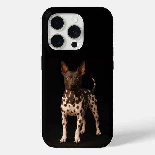 Coques Case-Mate iPhone Black 4 Luxe iPhone 15 Pro Mate, Hairless Terrier (Verso)