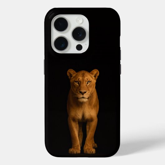 Coques Case-Mate iPhone Black 4 Luxe iPhone 15 Pro Mate, Noble Lioness (Verso)