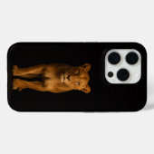 Coques Case-Mate iPhone Black 4 Luxe iPhone 15 Pro Mate, Noble Lioness (Verso (horizontal))