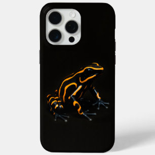 Coque iPhone 15 Pro Max Black 4 Luxe iPhone 15 Pro Max, Black Orange Frog