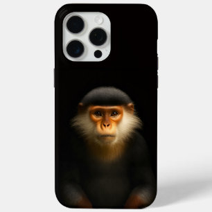 Coque iPhone 15 Pro Max Black 4 Luxe iPhone 15 Pro Max, Langur douc rouge