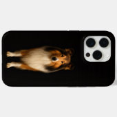 Coques Case-Mate iPhone Black 4 Luxe iPhone 15 Pro Max, Loyal Collie Dog (Verso (horizontal))