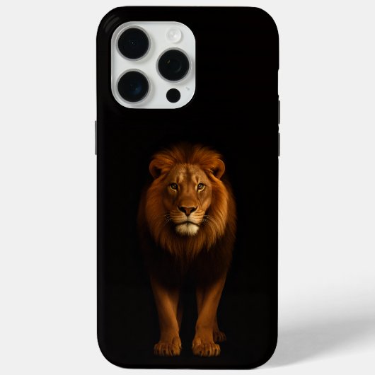 Coques Case-Mate iPhone Black 4 Luxe iPhone 15 Pro Max, Majestic Lion (Verso)