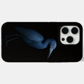 Coques Case-Mate iPhone Black 4 Luxe iPhone 15 Pro Max, Petit Héron Bleu (Verso (horizontal))