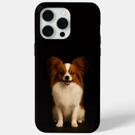 Coques Case-Mate iPhone Black 4 Luxe iPhone 15 Pro Max, Refined Papillon (Verso)