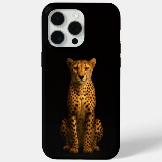 Coques Case-Mate iPhone Black 4 Luxe iPhone 15 Pro Max, Sleek Cheetah (Verso)