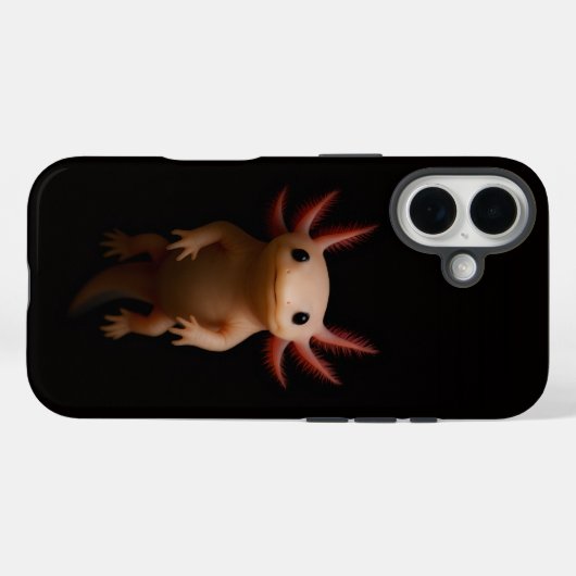 Coques Case-Mate iPhone Black 4 Luxe iPhone 16 Case-Mate, Axolotl (Verso (horizontal))