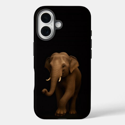 Coques Case-Mate iPhone Black 4 Luxe iPhone 16 Mate, Indian Elephant (Verso)