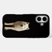 Coques Case-Mate iPhone Black 4 Luxe iPhone 16 Mate, Ivory Arctic Wolf (Verso (horizontal))