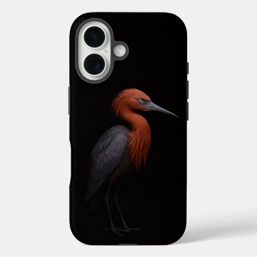 Coques Case-Mate iPhone Black 4 Luxe iPhone 16 Mate, Reddish Egret (Verso)