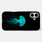 Coques Case-Mate iPhone Black 4 Luxe iPhone 16 Plus, Green Jellyfish (Verso (horizontal))
