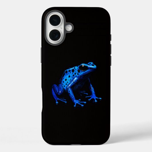 Coques Case-Mate iPhone Black 4 Luxe iPhone 16 Plus Mate, Blue Frog (Verso)