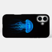 Coques Case-Mate iPhone Black 4 Luxe iPhone 16 Plus Mate, Méduse Bleue (Verso (horizontal))