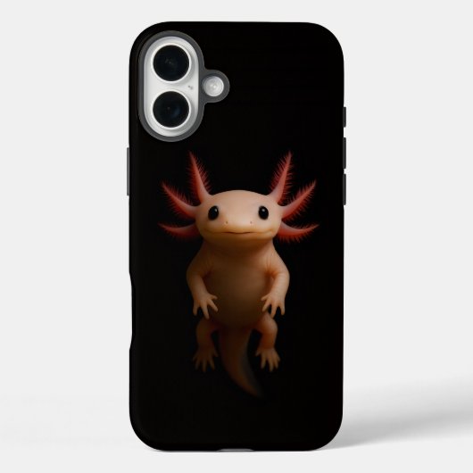 Coques Case-Mate iPhone Black 4 Luxe iPhone 16 Plus, Mexican Axolotl (Verso)
