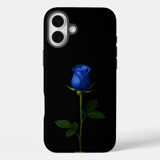 Coques Case-Mate iPhone Black 4 Luxe iPhone 16 Plus, Midnight Blue Rose (Verso)