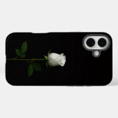 Coques Case-Mate iPhone Black 4 Luxe iPhone 16 Plus, Pure White Rose (Verso (horizontal))
