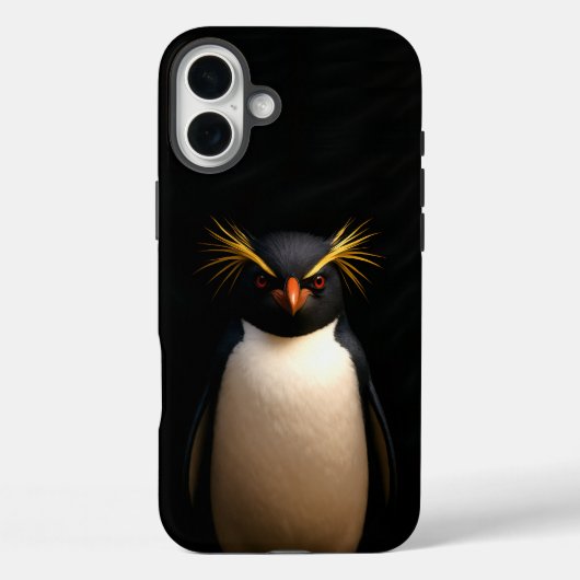 Coques Case-Mate iPhone Black 4 Luxe iPhone 16 Plus, Rockhopper Penguin (Verso)