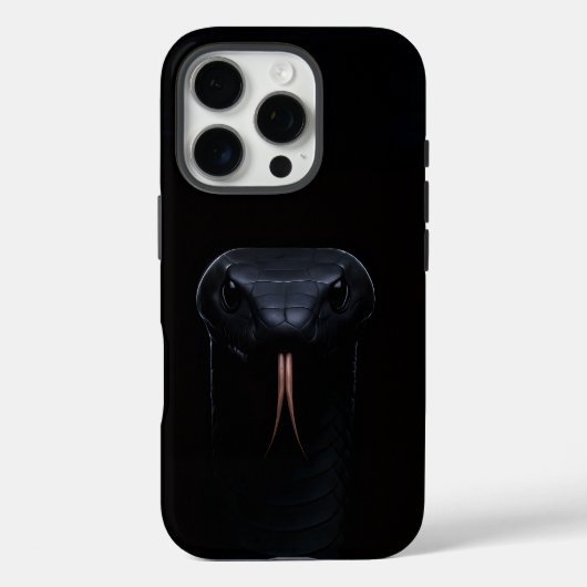 Coques Case-Mate iPhone Black 4 Luxe iPhone 16 Pro Coque-Mate, Black Mamba (Verso)