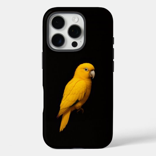 Coques Case-Mate iPhone Black 4 Luxe iPhone 16 Pro, Golden Parakeet (Verso)
