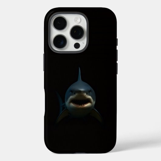 Coques Case-Mate iPhone Black 4 Luxe iPhone 16 Pro, Great White Shark (Verso)