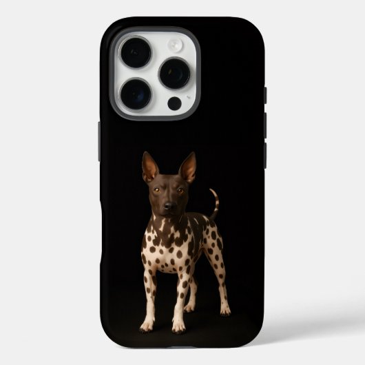 Coques Case-Mate iPhone Black 4 Luxe iPhone 16 Pro, Hairless Terrier Dog (Verso)